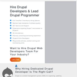 Drupal 8 Web Programmers, Coders
