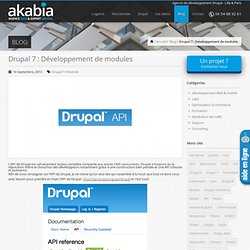 Drupal 7 : Développement de modules