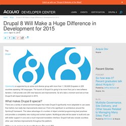 Drupal 8 Will Make a Huge Difference in Development for 2015