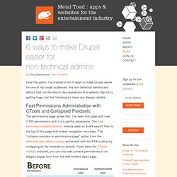 6 ways to make Drupal easier for non-technical admins