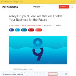 4 Key Drupal 9 Features that will Enable Your Business for the Future