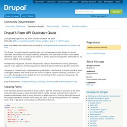 Form API Quickstart Guide