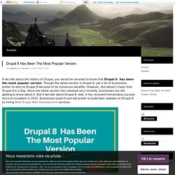 Drupal 8 Has Been The Most Popular Version - Auxesis