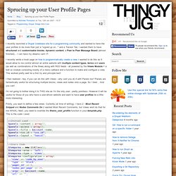 Drupal, Theme User Profile, Views, Panels