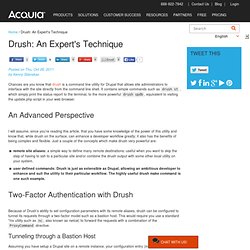Drush: An Expert's Technique