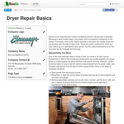 Dryer Repair Basics