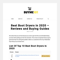 Best Boot Dryers in 2020 - Reviews and Buying Guides - BUYME 101