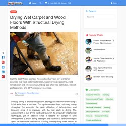 Drying Wet Carpet and Wood Floors With Structural Drying Methods