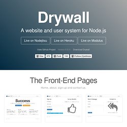 Drywall - A website and user system for Node.js