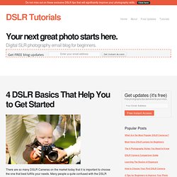 4 DSLR Basics That Help You to Get Started