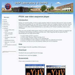 DSPLab: PYUV: raw video sequence player