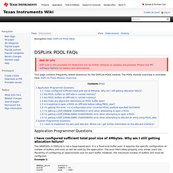 DSPLink POOL FAQs - Texas Instruments Embedded Processors Wiki - Iceweasel