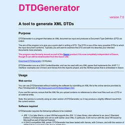 DTDGenerator - A tool to generate XML DTDs