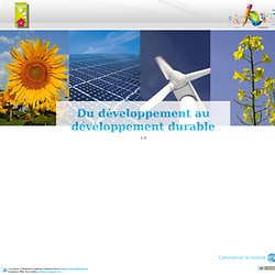 Du développement au développement durable