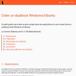 Créer un DualBoot Windows 7 / Ubuntu