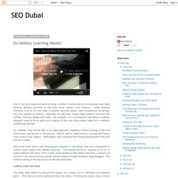 SEO Dubai: Do Holistic Learning Works?