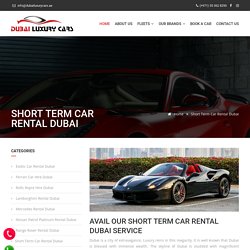 Short Term Car Rental Dubai