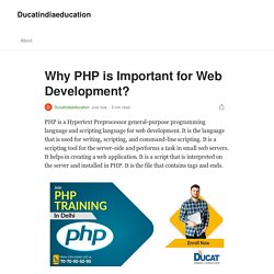 Why PHP is Important for Web Development?