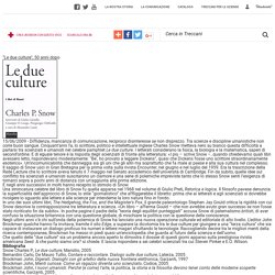 "Le due culture", 50 anni dopo in Percorsi