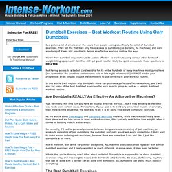 Dumbbell Exercises - Best Workout Routine Using Only Dumbbells