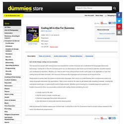 Coding All-in-One For Dummies:Book Information and Code Download - For Dummies