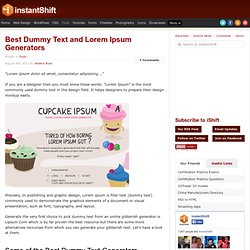 Best Dummy Text and Lorem Ipsum Generators