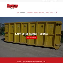 Dumpster Rental in Toronto and GTA