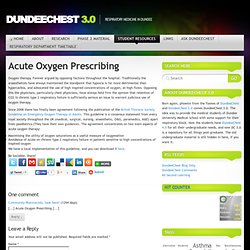 Acute Oxygen Prescribing