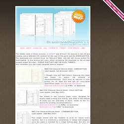 Dungeons&Dragons 3.5 Character Record Sheet [custom] [free] [beautiful]