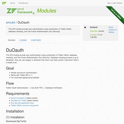 DuOauth module by simukti - ZF2 Modules