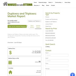 Duplexes and Triplexes for sale in Ottawa