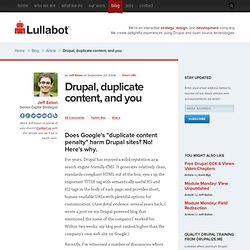 Drupal, duplicate content, and you