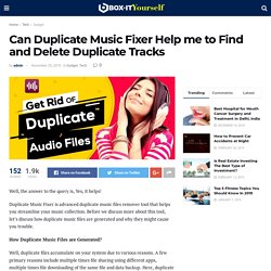 Can Duplicate Music Fixer Help me to Find and Delete Duplicate Tracks - Box It Yourself