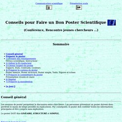 F. Duprat: Conseils pour Faire un Bon Poster.