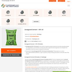 Buy Bulk Duraguard Cement OPC 43 Grade Directly From Manufacturers