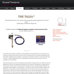 Durand Tonearms - the Talea™