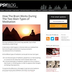 How The Brain Works During The Two Main Types of Meditation
