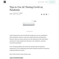 Tips to Use AC During Covid-19 Pandemic