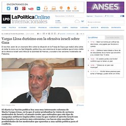 Vargas Llosa durísimo con la ofensiva israelí sobre Gaza