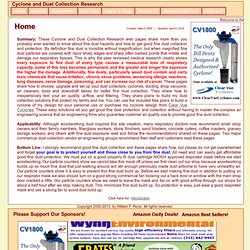 Bill's Cyclone Dust Collection Research - Home Page