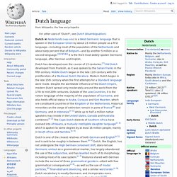 Dutch language - Wikipedia