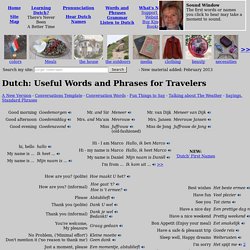 Hear Dutch Vocabulary Here