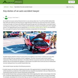 Key duties of an auto accident lawyer