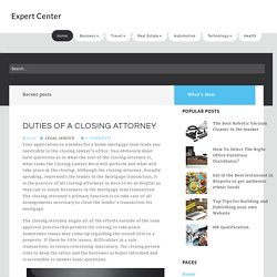 Duties of a Closing attorney