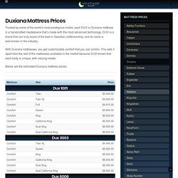 Duxiana Mattress Prices - Ultimate Sleep Guide