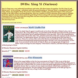 DVD various Xing Yi Kung Fu