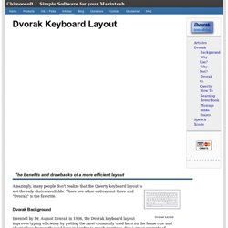 Dvorak Keyboard Layout on Mac OS X