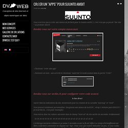 conception de site web , Metz - Créer un "apps" pour suunto Ambit