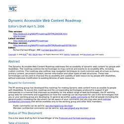 Dynamic Accessible Web Content Roadmap