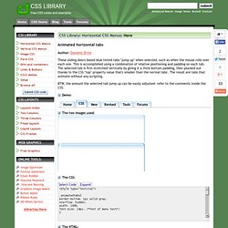 Dynamic Drive CSS Library- Animated horizontal tabs